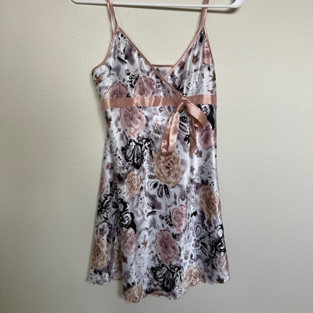 Floral Satin Nightgown